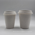 Environmentally Biodegradable Disposable Sugarcane Bagasse Coffee Drink Cup With Lid